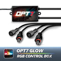 OPT7 GLOW RGB Control Box for Underglow, Rock Lights, Halo, Grille, Wheel Well, Motorcycle, Golf Cart, Boat, Engine Bay