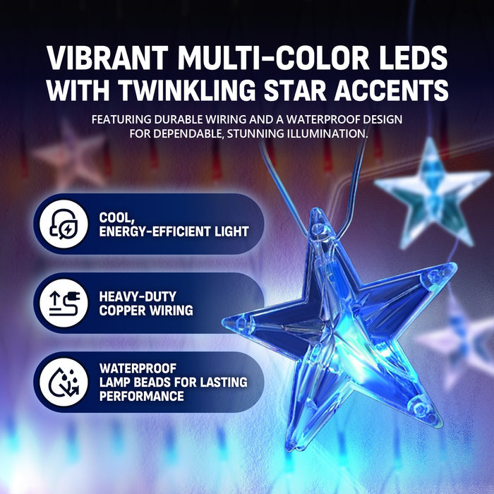 OPT7 LED American Flag Net Light Kit - 47 Inches Half Fan