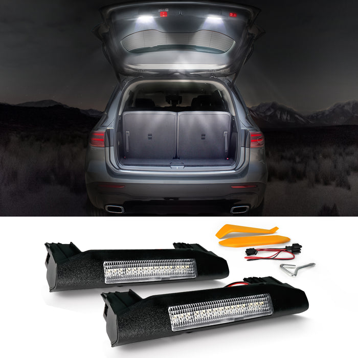OPT7 Luggage Cargo Illumination Interior Dual LED White Handle Light Kit For Mercedes-Benz GL Series and EQ A/B/C
