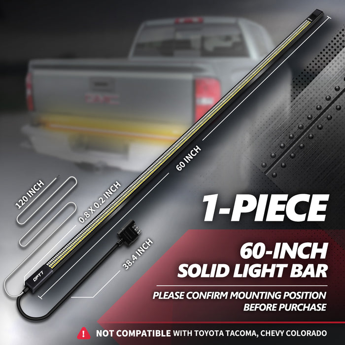OPT7 Redline Triple Tailgate Light Bar 60" Bundle for Ford F150 15-18 Easy Connect Harness