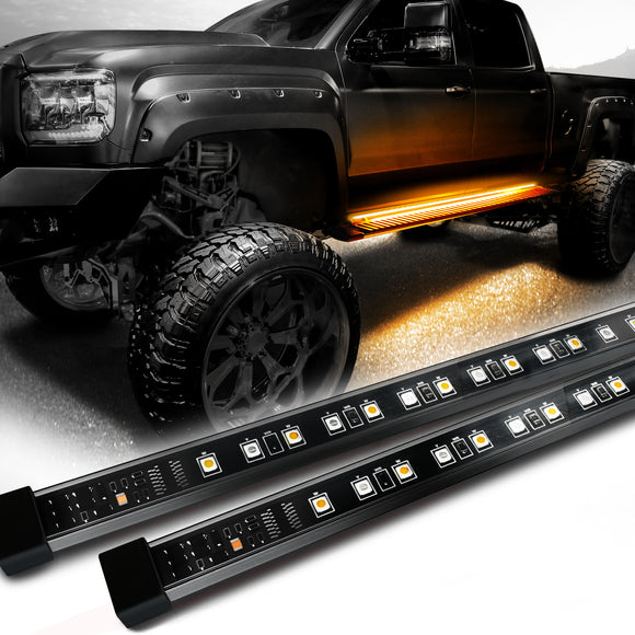 OPT7 Redline Triple Tailgate Light Bar 60" Bundle with Sidekick Sequential Running Board Light LED Strip Kit