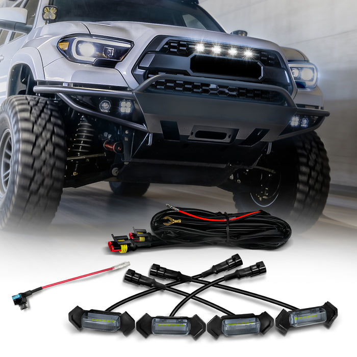 OPT7 White LED Grille Lighting Kit for Toyota Tacoma TRD PRO 2016-2023