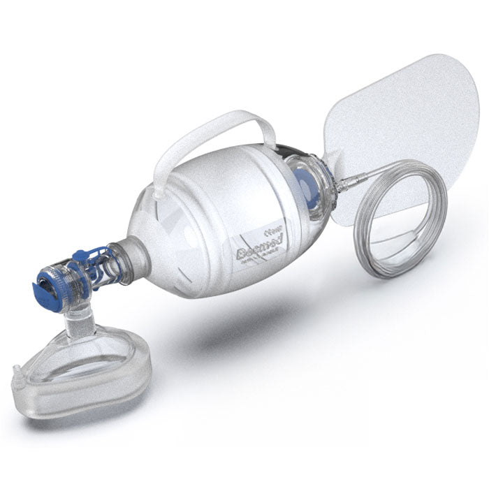 Pallone di ventilazione in silicone - Adulti con maschera n. 5 e Reservoir