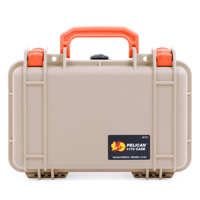 Pelican 1170 Case - Desert Tan & Orange - None (Case Only)