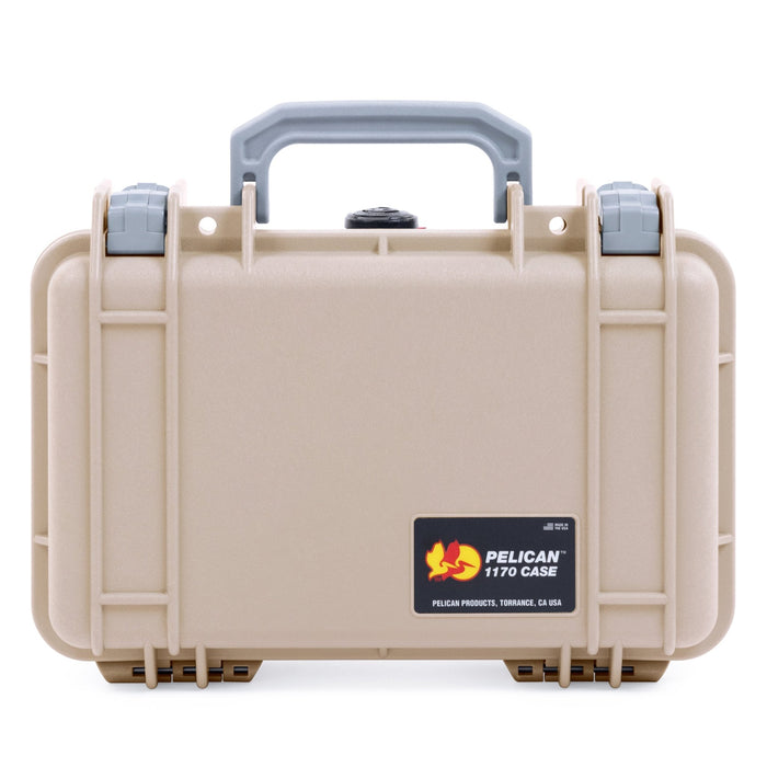 Pelican 1170 Case - Desert Tan & Silver - None (Case Only)