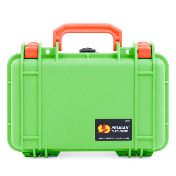 Pelican 1170 Case - Lime Green & Orange - None (Case Only)