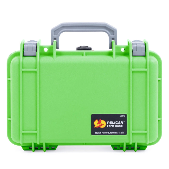 Pelican 1170 Case - Lime Green & Silver - None (Case Only)