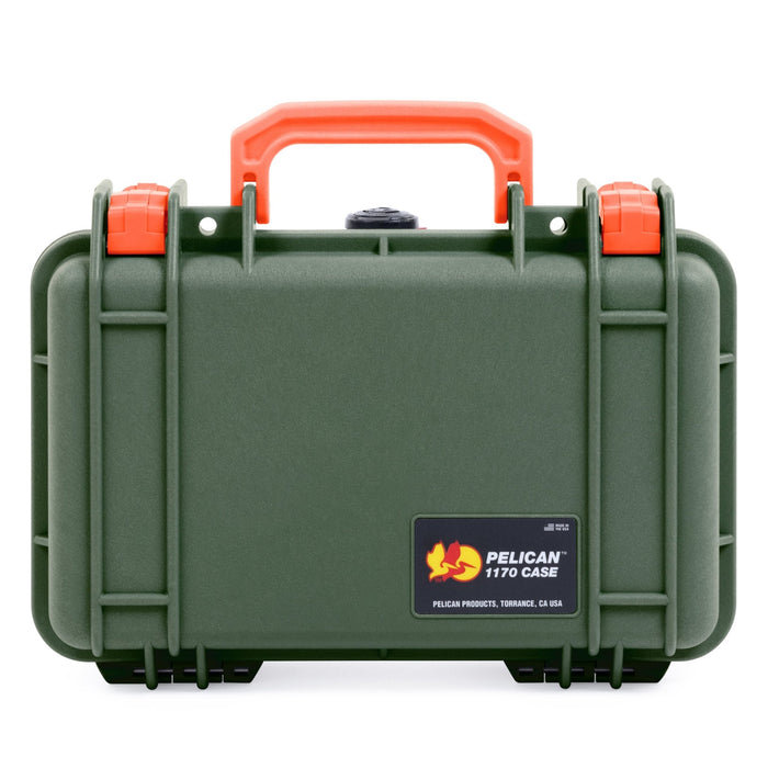 Pelican 1170 Case - OD Green & Orange - None (Case Only)