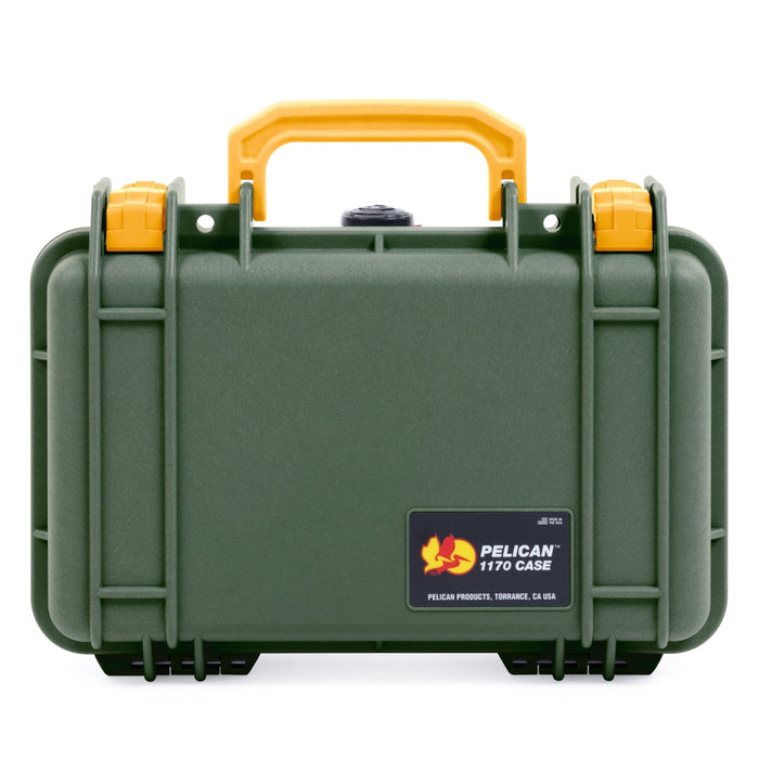 Pelican 1170 Case - OD Green & Yellow - None (Case Only)