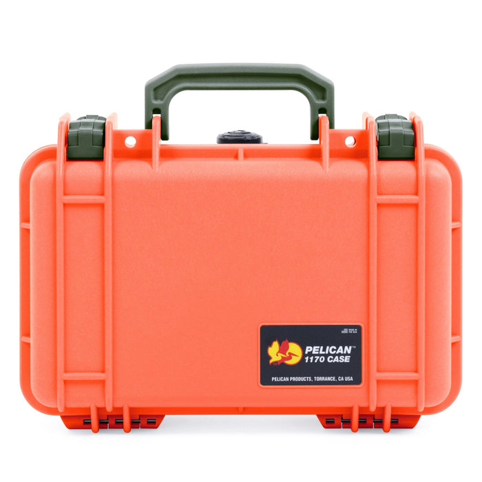 Pelican 1170 Case - Orange & OD Green - None (Case Only)