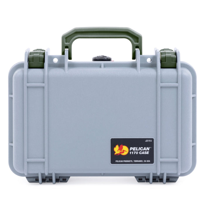 Pelican 1170 Case - Silver & OD Green - None (Case Only)