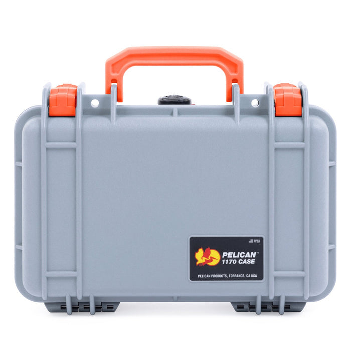 Pelican 1170 Case - Silver & Orange - None (Case Only)