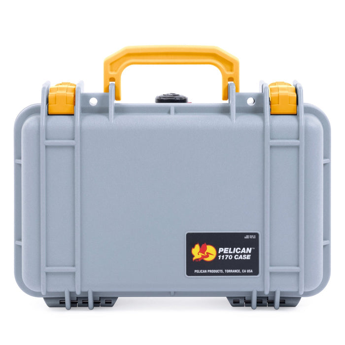 Pelican 1170 Case - Silver & Yellow - None (Case Only)