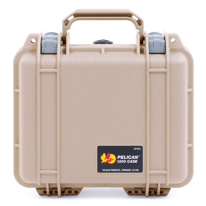 Pelican 1200 Case, Desert Tan with Silver Latches ColorCase