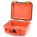 Pelican 1200 Case, Orange with Yellow Latches None (Case Only) ColorCase 012000-0000-150-240