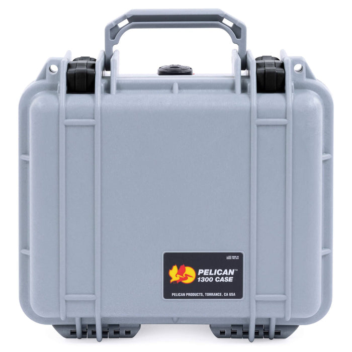Pelican 1300 Case, Silver with Black Latches ColorCase