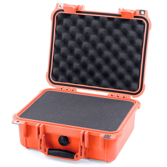 Pelican 1400 Case - Orange - Pick & Pluck Foam / Convolute Lid Foam
