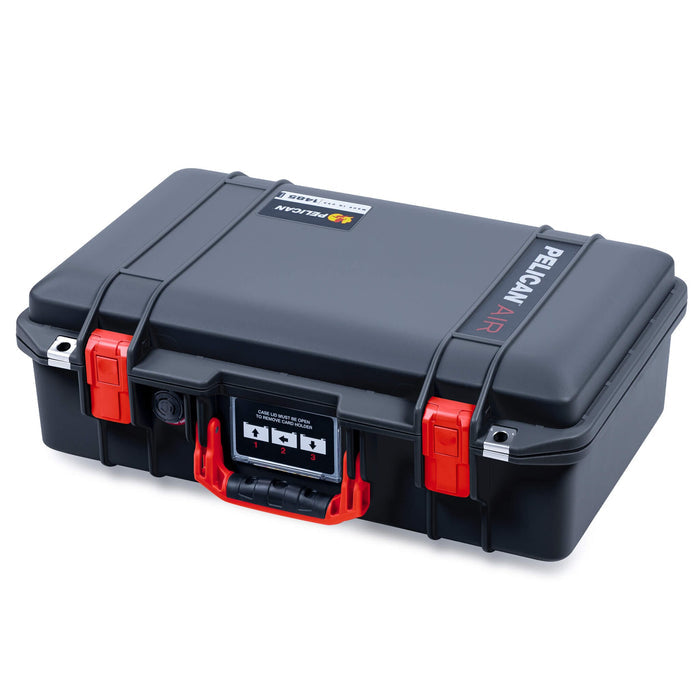 Pelican 1485 Air Case, Black with Red Latches ColorCase