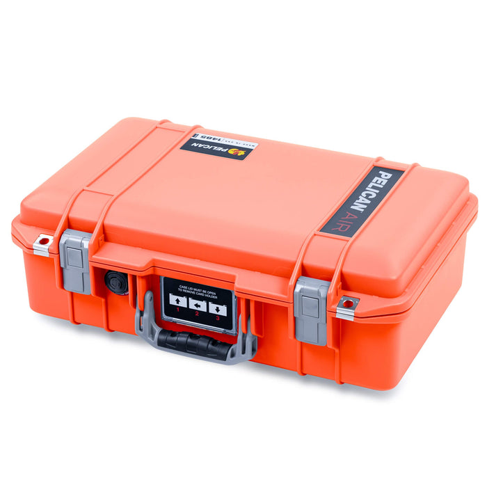 Pelican 1485 Air Case, Orange with Silver Latches ColorCase