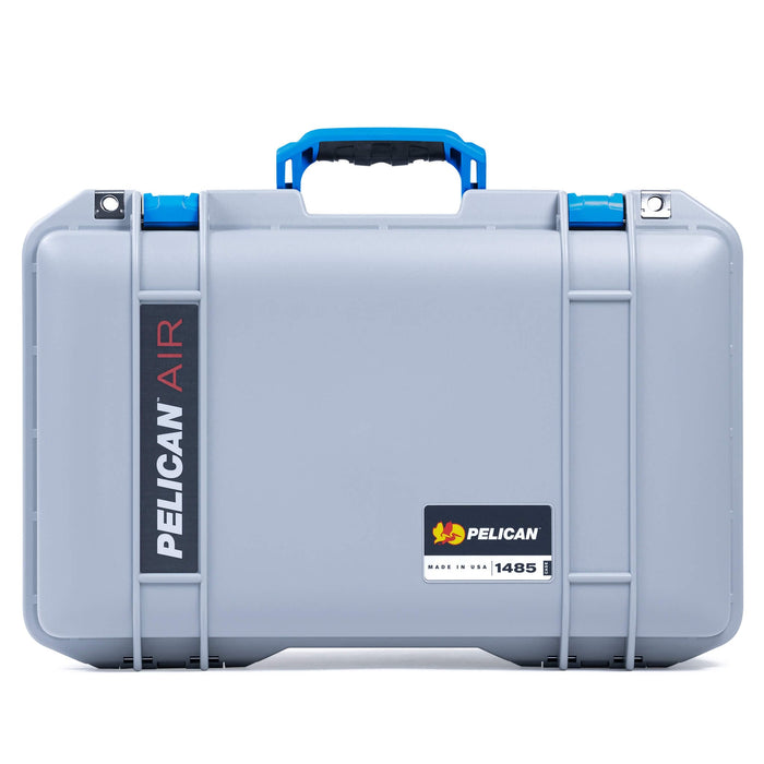 Pelican 1485 Air Case, Silver with Blue Latches ColorCase