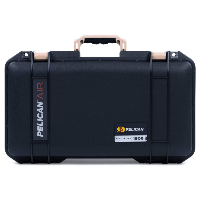 Pelican 1506 Air Case, Black with Desert Tan Handles & Latches ColorCase