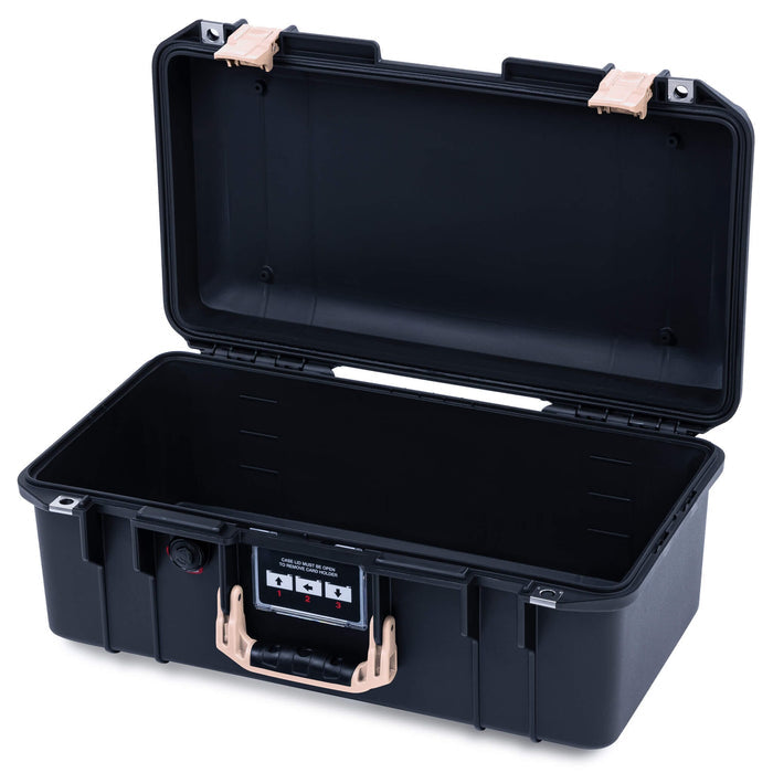 Pelican 1506 Air Case, Black with Desert Tan Handles & Latches None (Case Only) ColorCase 015060-0000-110-311