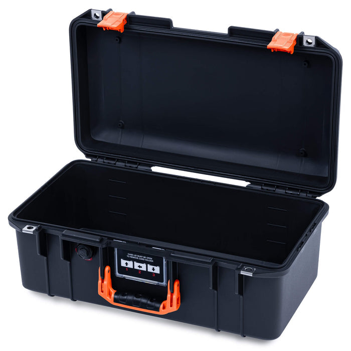 Pelican 1506 Air Case, Black with Orange Handles & Latches None (Case Only) ColorCase 015060-0000-110-151