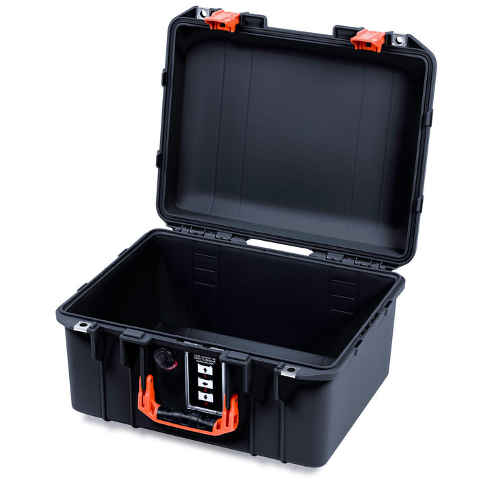 Pelican 1507 Air Case, Black with Orange Handle & Latches None (Case Only) ColorCase 015070-0000-110-151