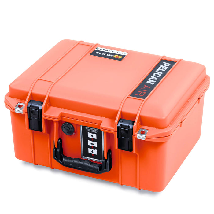 Pelican 1507 Air Case, Orange with Black Handle & Latches ColorCase