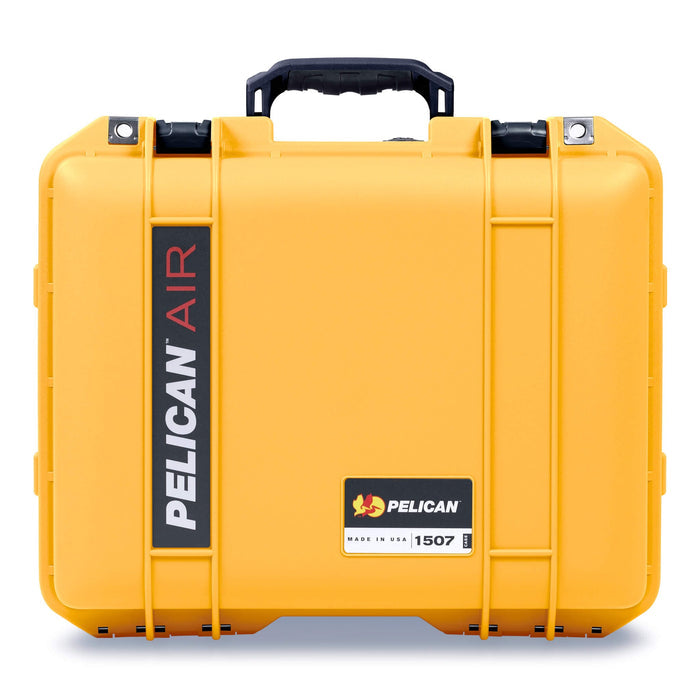Pelican 1507 Air Case, Yellow with Black Handle & Latches ColorCase