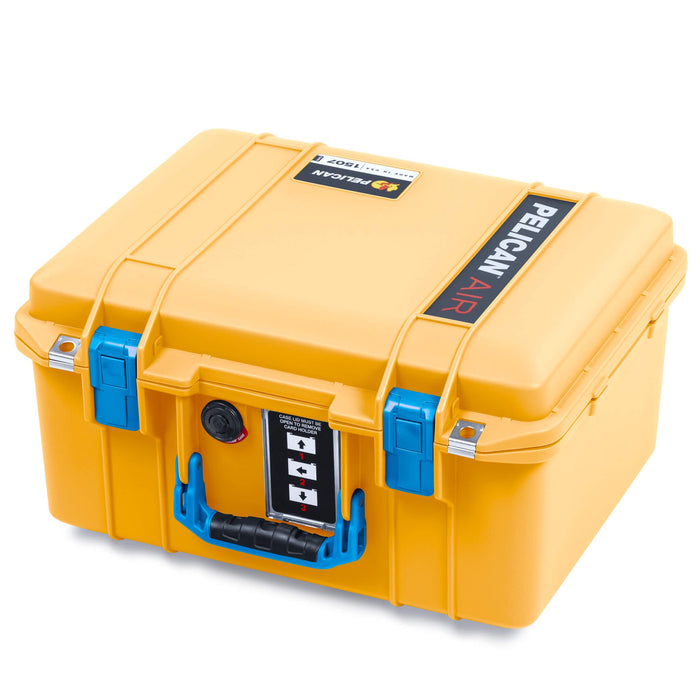 Pelican 1507 Air Case, Yellow with Blue Handle & Latches ColorCase