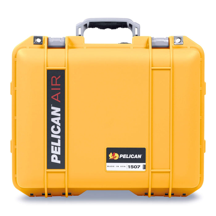 Pelican 1507 Air Case, Yellow with Silver Handle & Latches ColorCase