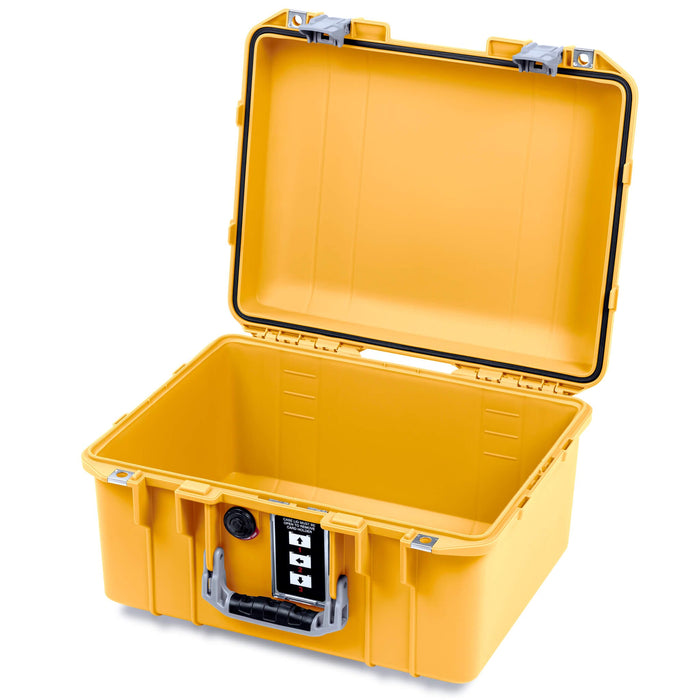 Pelican 1507 Air Case, Yellow with Silver Handle & Latches None (Case Only) ColorCase 015070-0000-240-181