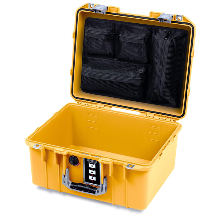 Pelican 1507 Air Case, Yellow with Silver Handle & Latches ColorCase
