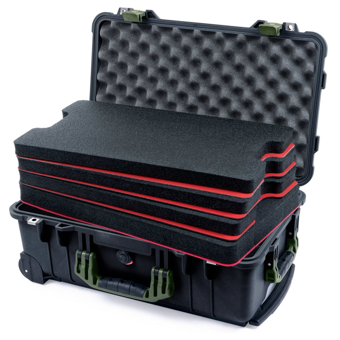 Pelican 1510 Case - Black & OD Green - DIY Tool Foam Kit / Convolute Lid Foam