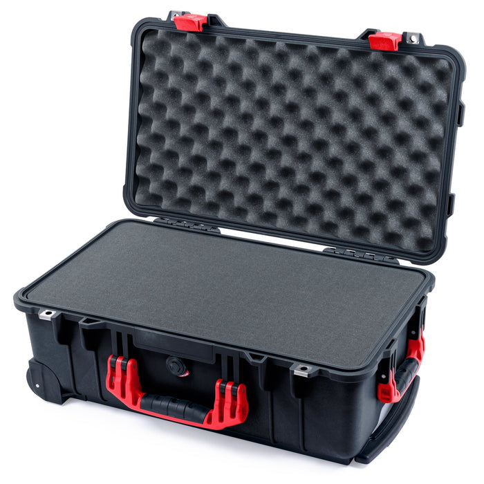 Pelican 1510 Case - Black & Red - Pick & Pluck Foam / Convolute Lid Foam