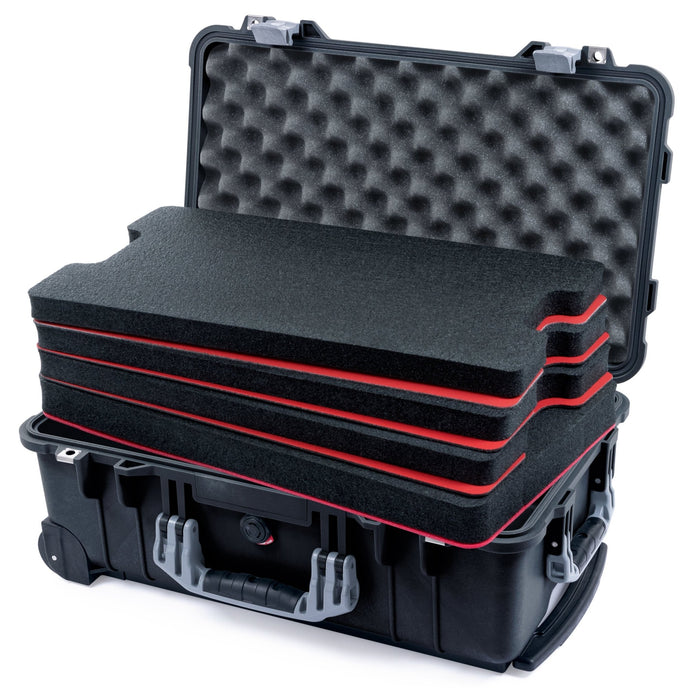 Pelican 1510 Case - Black & Silver - DIY Tool Foam Kit / Convolute Lid Foam