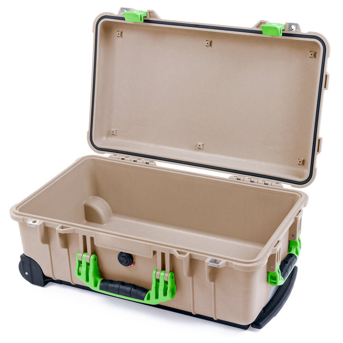 Pelican 1510 Case - Desert Tan & Lime Green - Empty (Case Only)