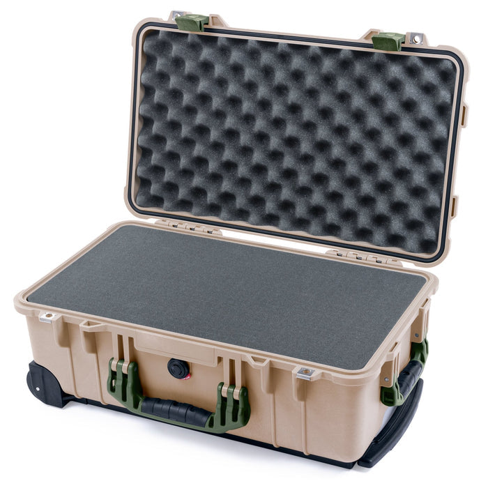 Pelican 1510 Case - Desert Tan & OD Green - Pick & Pluck Foam / Convolute Lid Foam