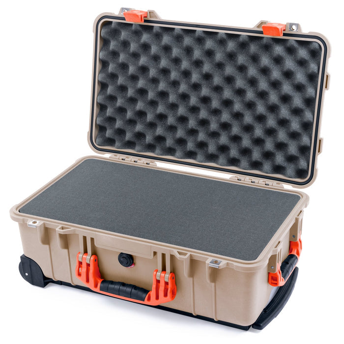 Pelican 1510 Case - Desert Tan & Orange - Pick & Pluck Foam / Convolute Lid Foam