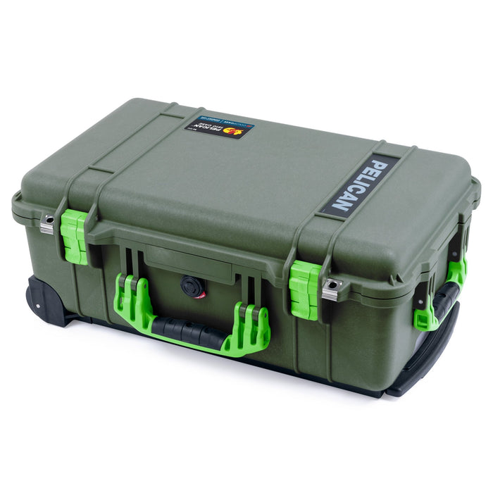 Pelican 1510 Case - OD Green & Lime Green - Empty (Case Only)
