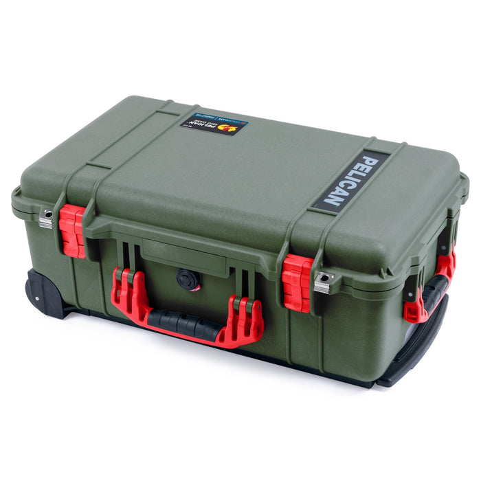 Pelican 1510 Case - OD Green & Red - Empty (Case Only)