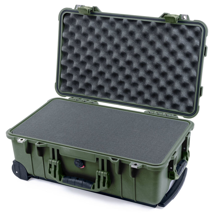 Pelican 1510 Case - OD Green - Pick & Pluck Foam / Convolute Lid Foam