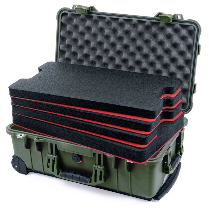 Pelican 1510 Case - OD Green - DIY Tool Foam Kit / Convolute Lid Foam