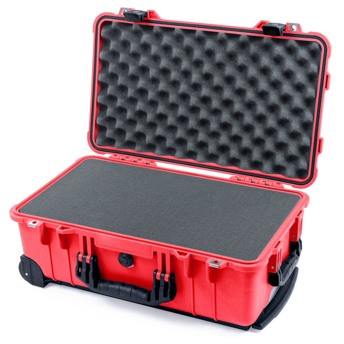 Pelican 1510 Case - Red & Black - Pick & Pluck Foam / Convolute Lid Foam