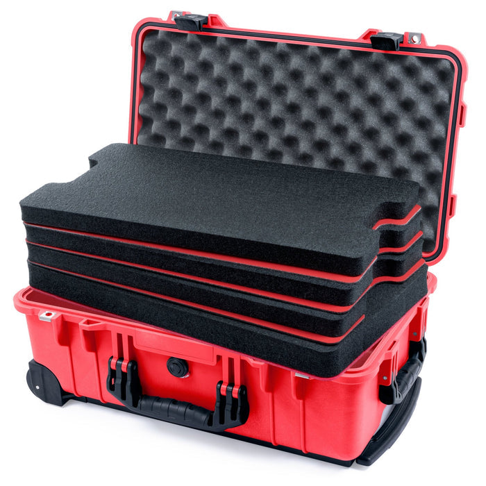 Pelican 1510 Case - Red & Black - DIY Tool Foam Kit / Convolute Lid Foam