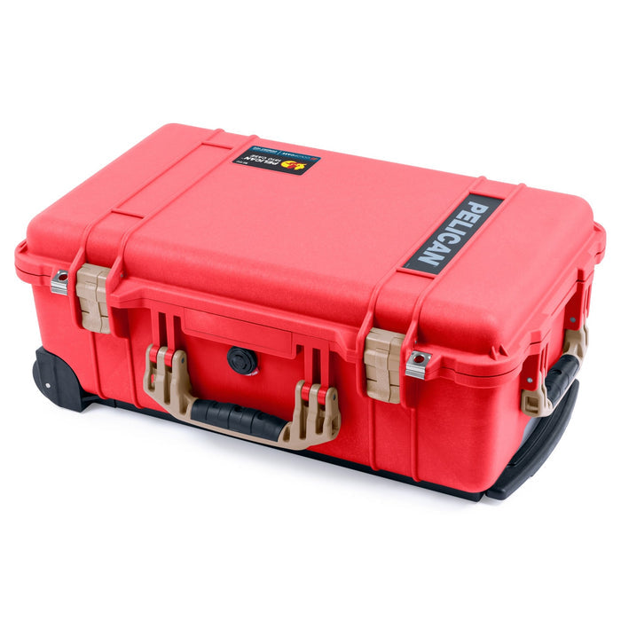 Pelican 1510 Case - Red & Desert Tan - Empty (Case Only)