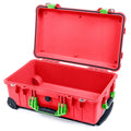 Pelican 1510 Case - Red & Lime Green - Empty (Case Only)