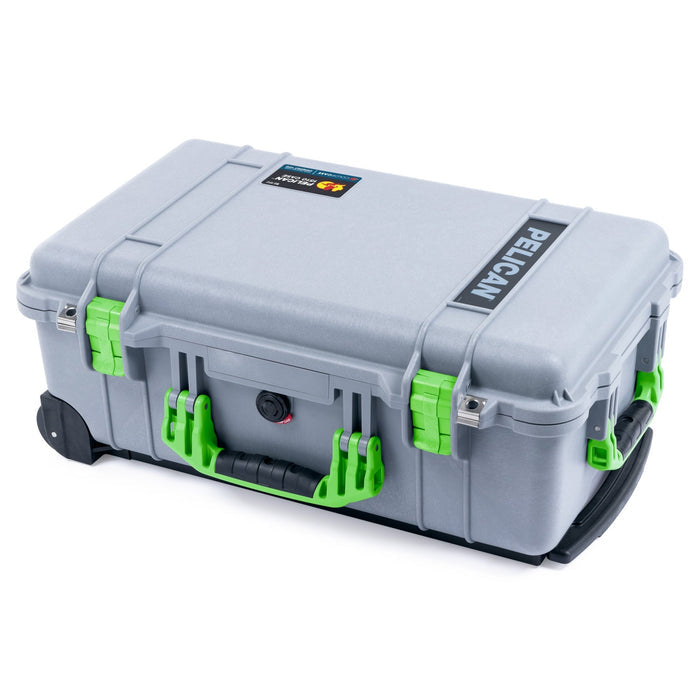 Pelican 1510 Case - Silver & Lime Green - Empty (Case Only)