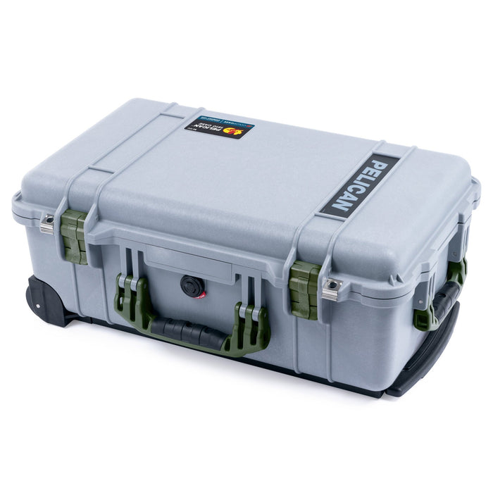 Pelican 1510 Case - Silver & OD Green - Empty (Case Only)
